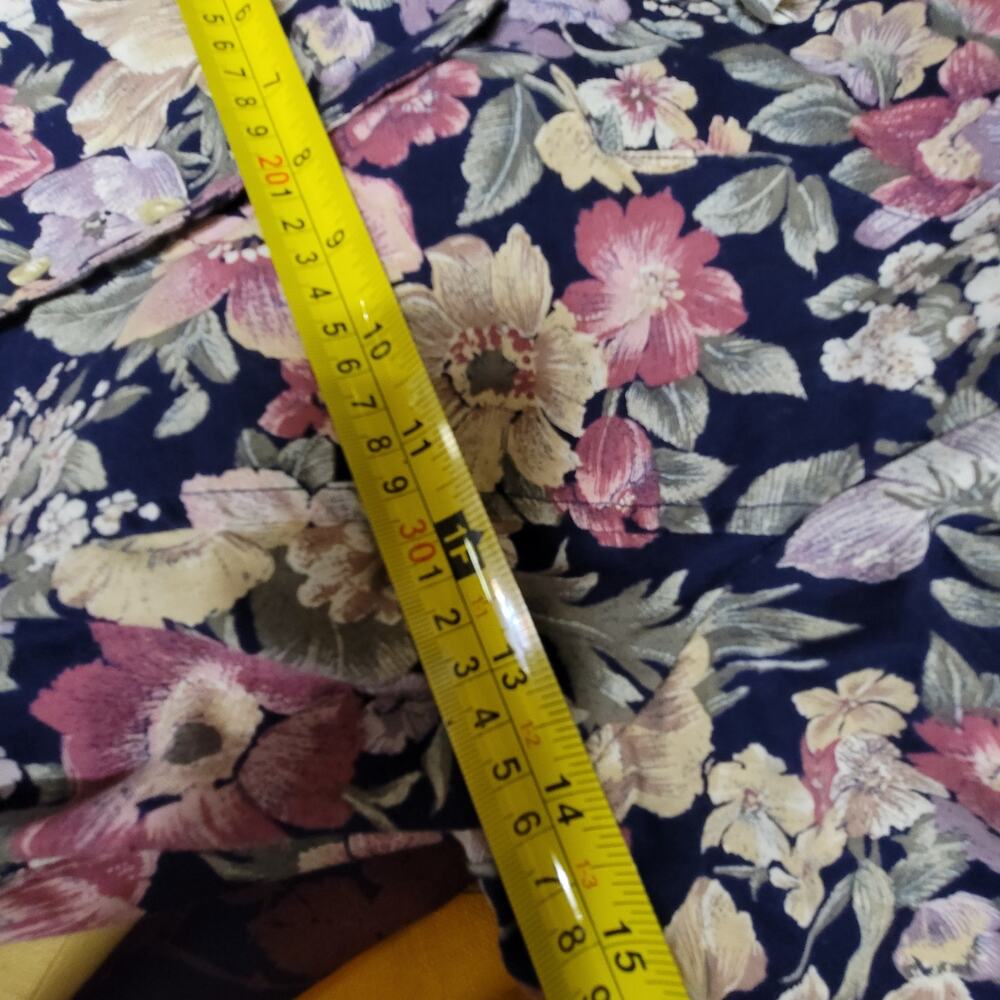 NY & Co. Vintage CottageCore Floral dress Size XS Fit Flare Rolled cuff sleeve - Picture 8 of 8